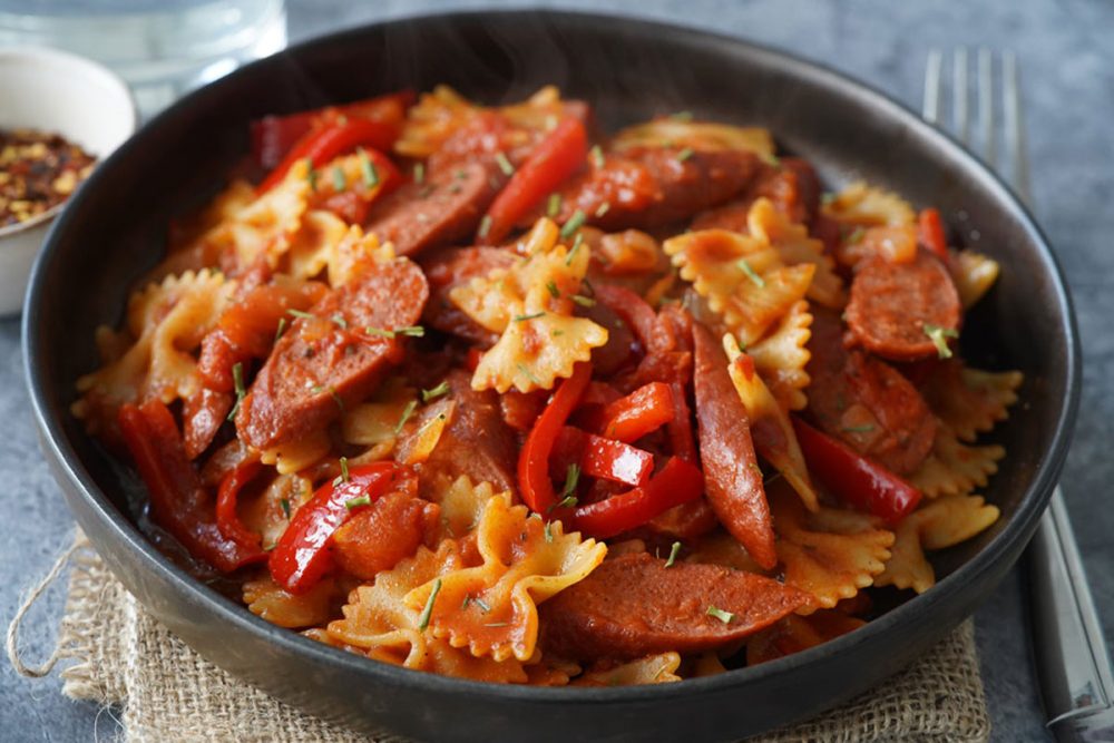 Sausage and pepper pasta