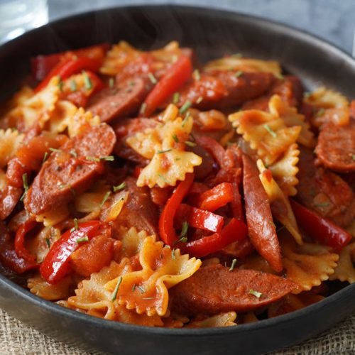 Sausage and pepper pasta