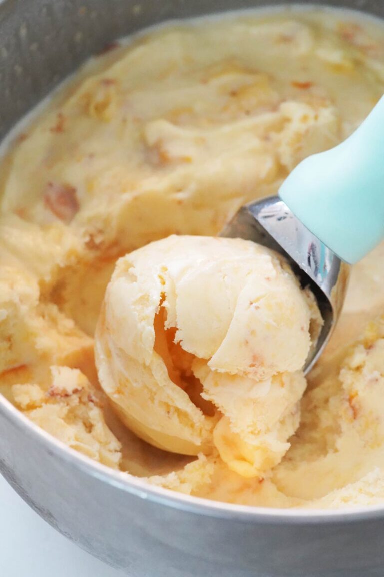 Homemade Peaches & Cream Ice Cream A Food Lover's Kitchen