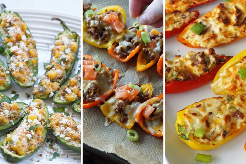 street corn stuffed pepper, pepper nachos, cream cheese peppers