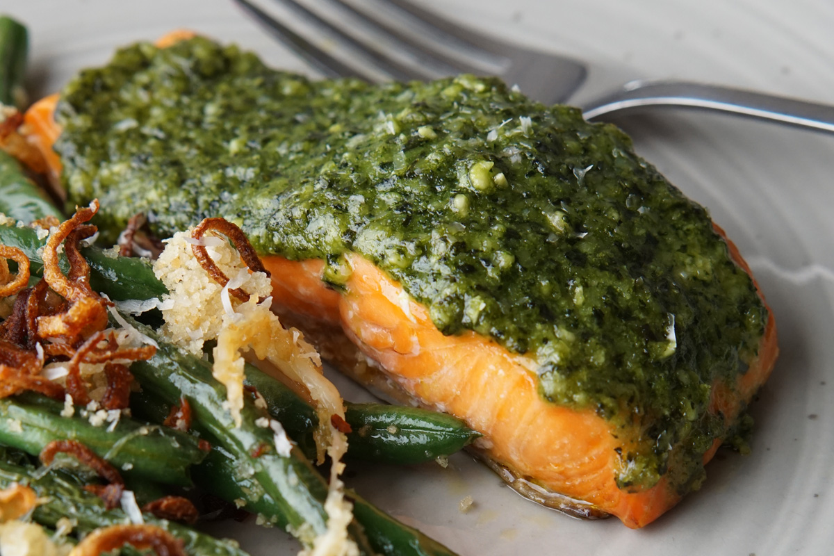 pesto salmon