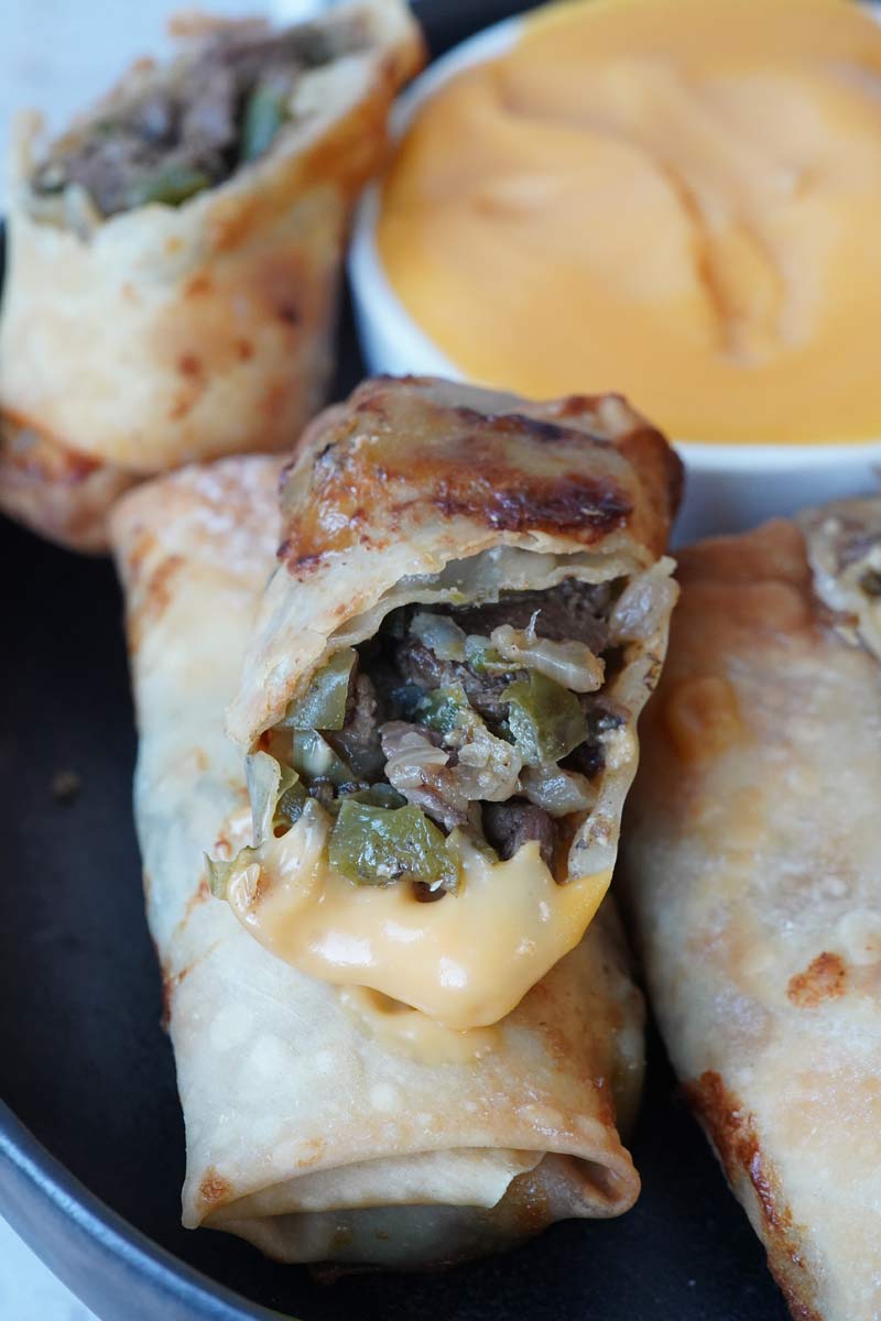 Philly cheesesteak eggrolls