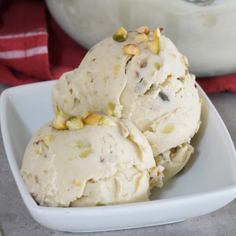 Pistachio almond ice cream