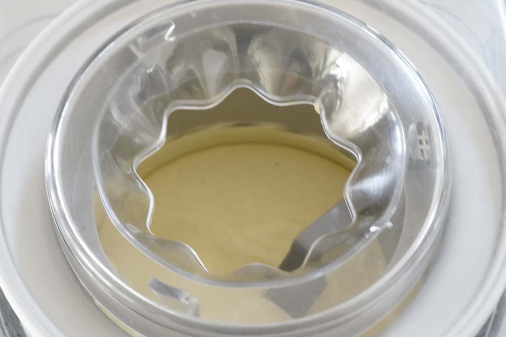 churning the ice cream