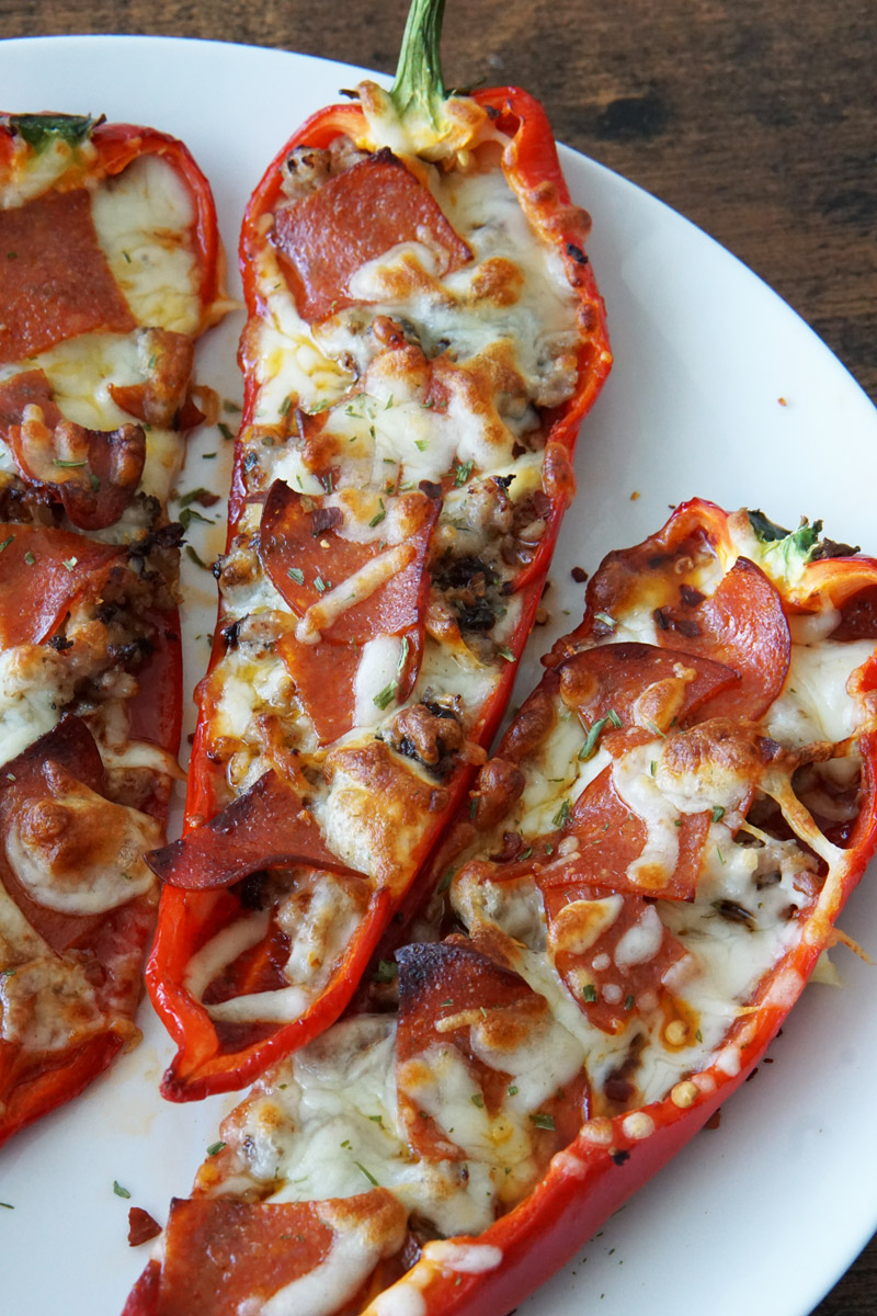 Pizza stuffed peppers