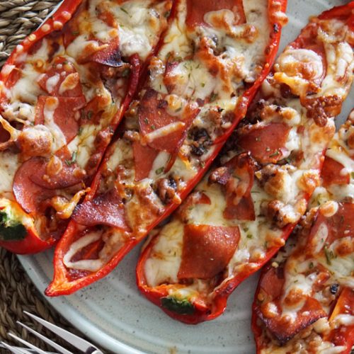 Pizza stuffed peppers