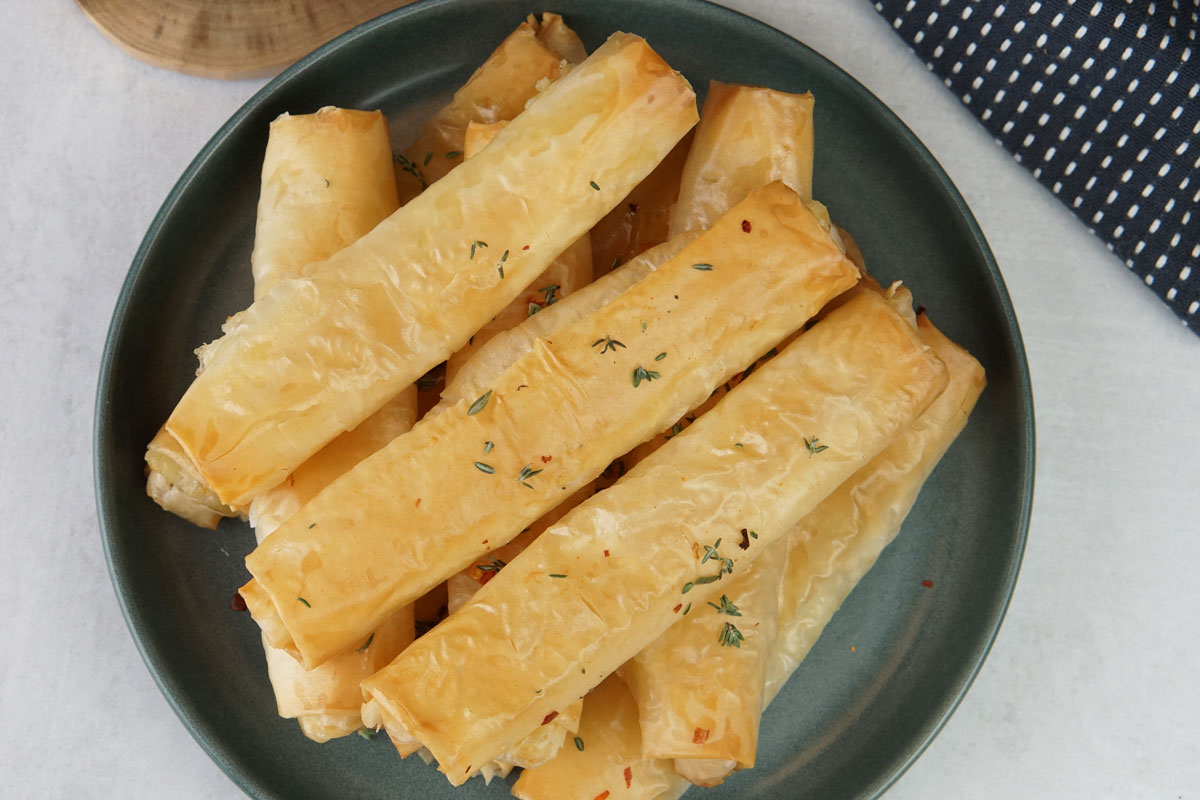 Potato & Cheese Phyllo Rolls