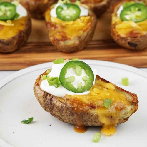 potato skin chili boats