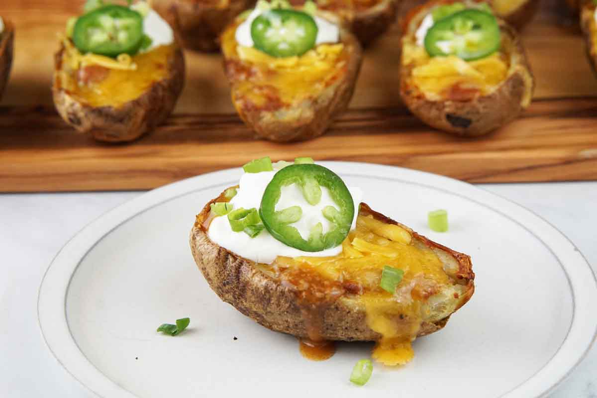 potato skin chili boats