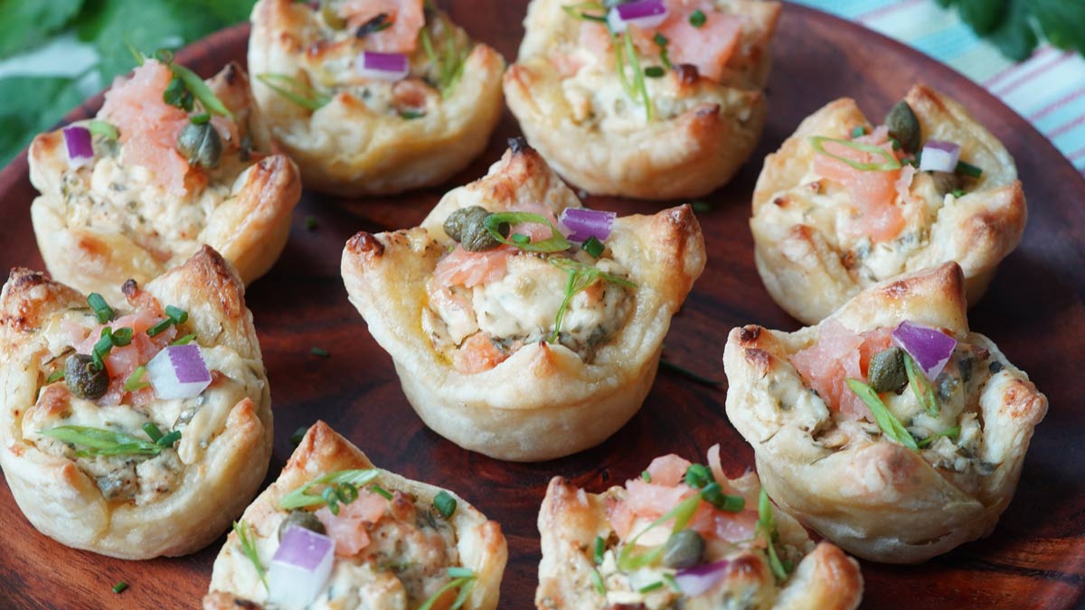 puff pastry salmon bites