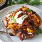 Pulled Pork Stuffed Sweet Potatoes