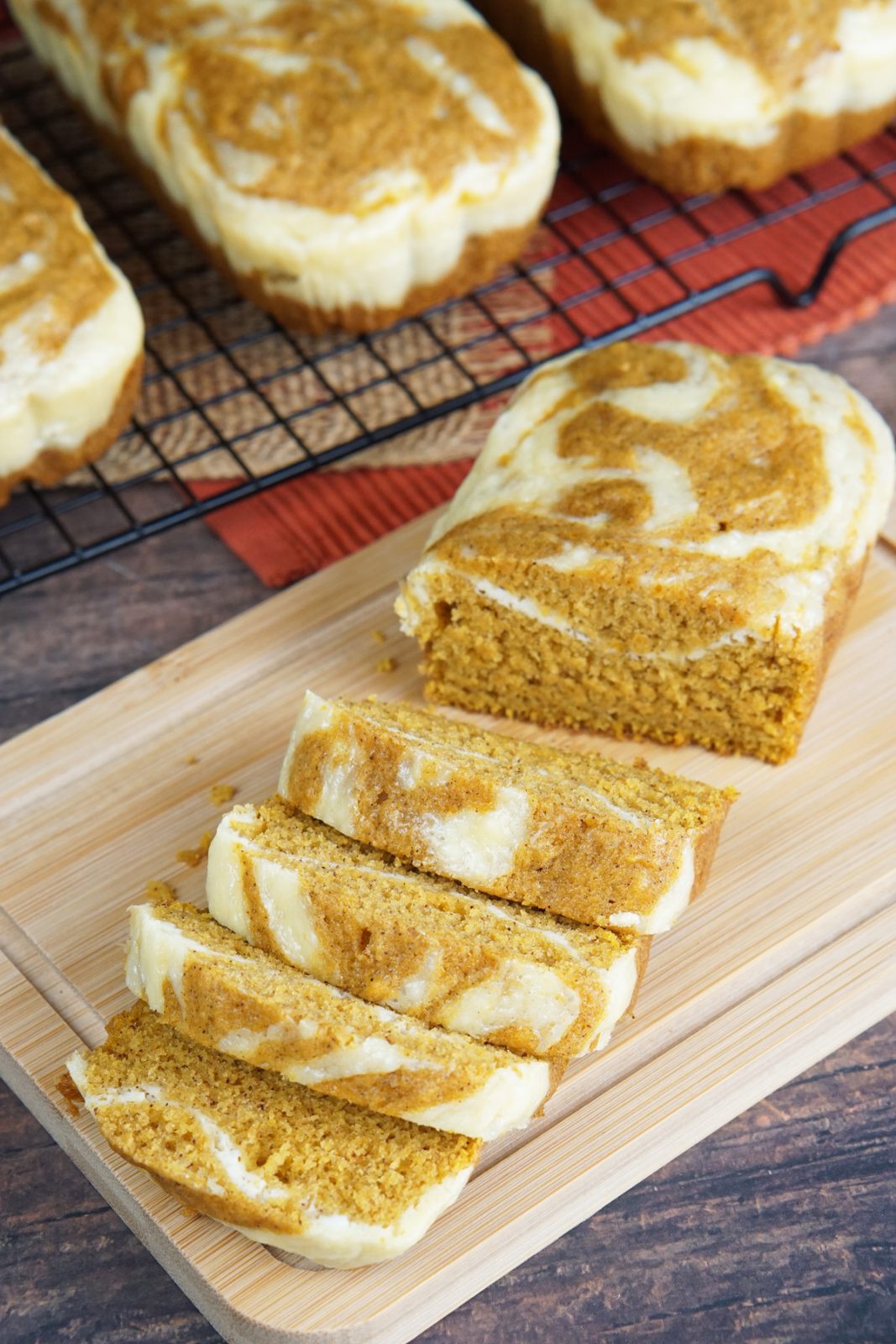 mini pumpkin cream cheese loaves