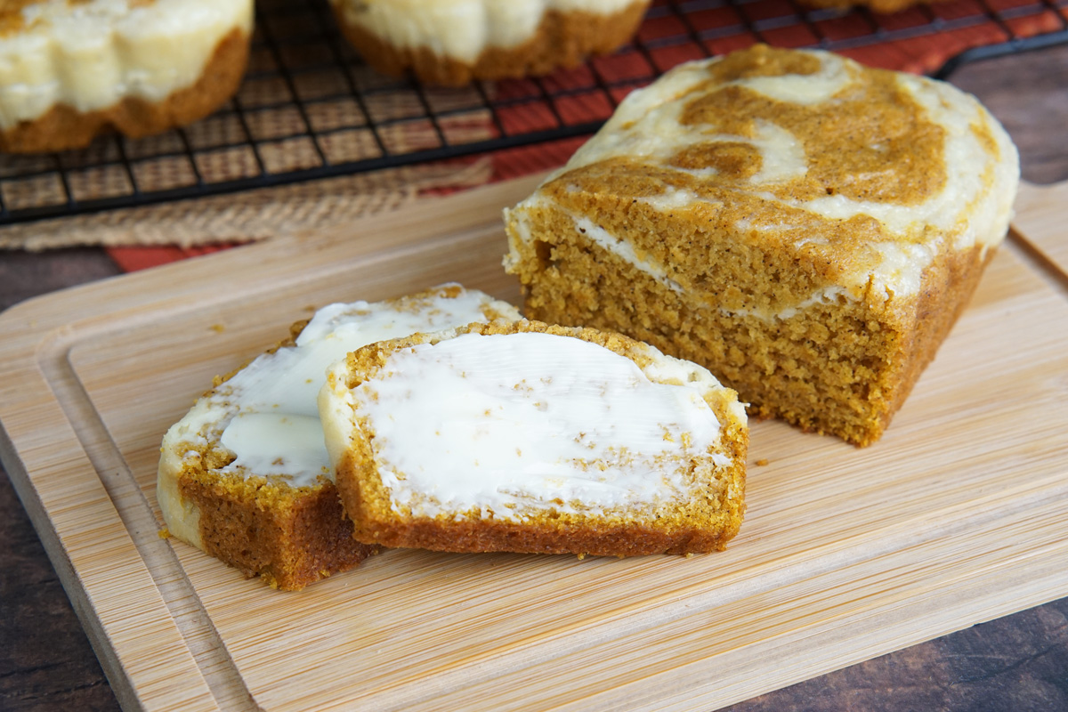 mini pumpkin cream cheese loaves