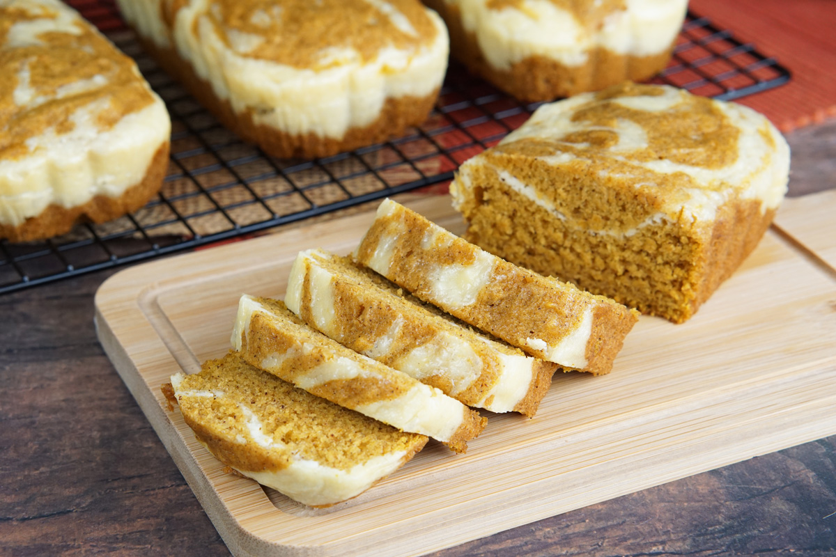 mini pumpkin cream cheese loaves