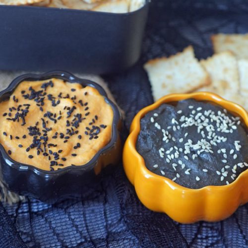 Halloween hummus - 2 ways