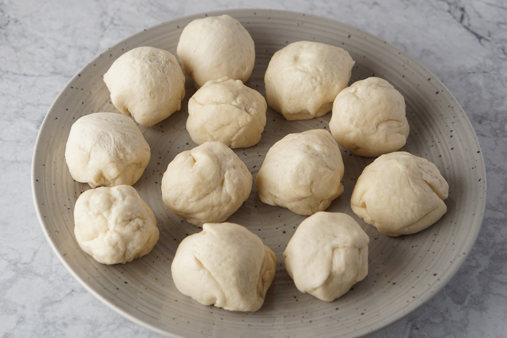 12 balls of dough