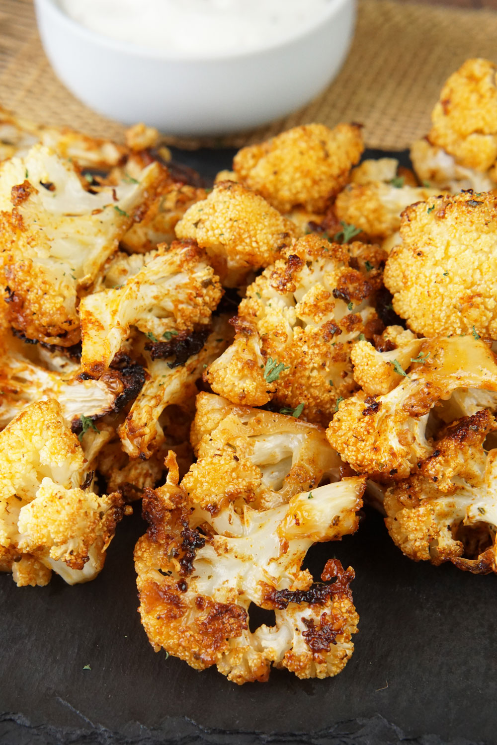 roasted ranch cauliflower bites