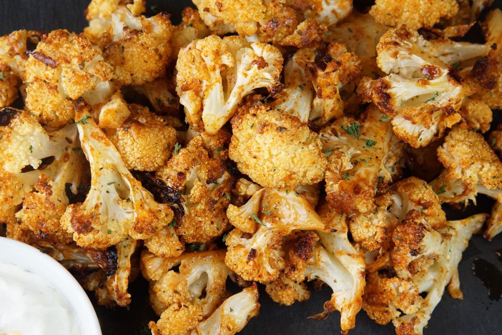 roasted ranch cauliflower bites