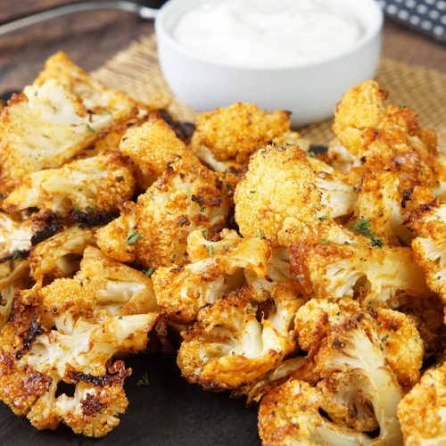 roasted ranch cauliflower bites