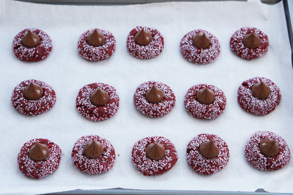 Red Velvet Chocolate Kiss Cookies A Food Lover's Kitchen