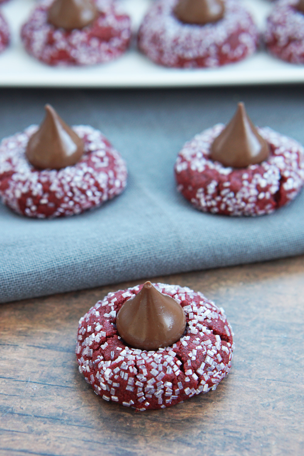 Red Velvet Chocolate Kiss Cookies A Food Lover's Kitchen