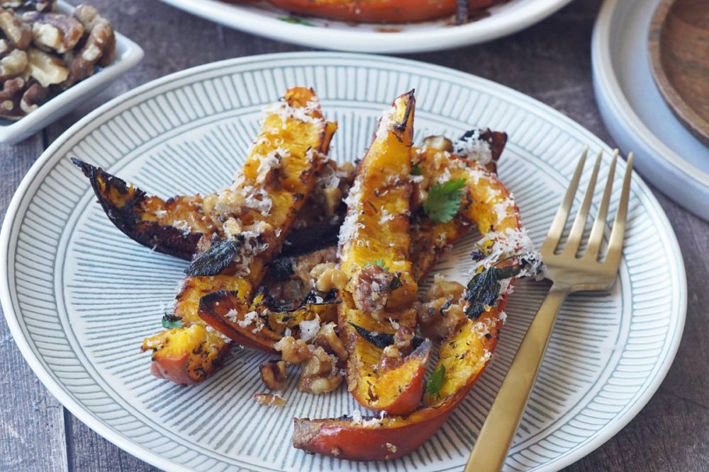 Sage brown butter pumpkin wedges