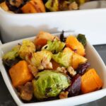 Roasted vegetables in a bowl