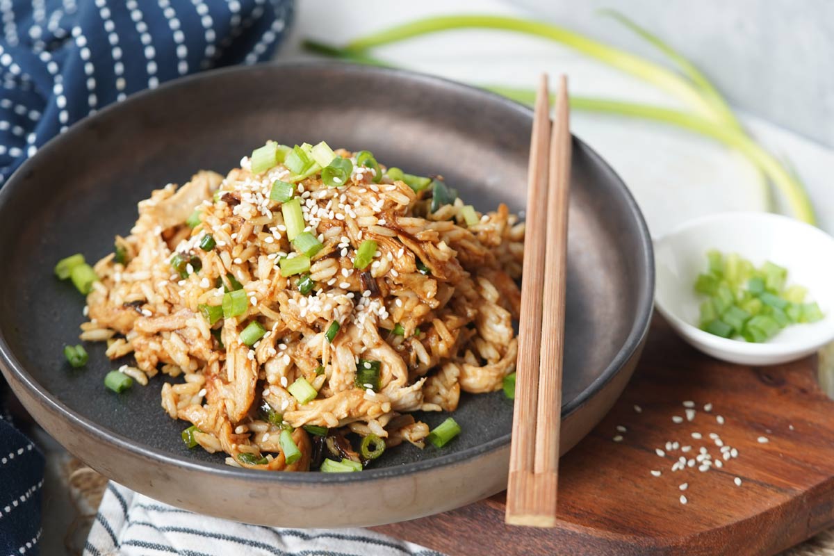 rotisserie chicken scallion rice