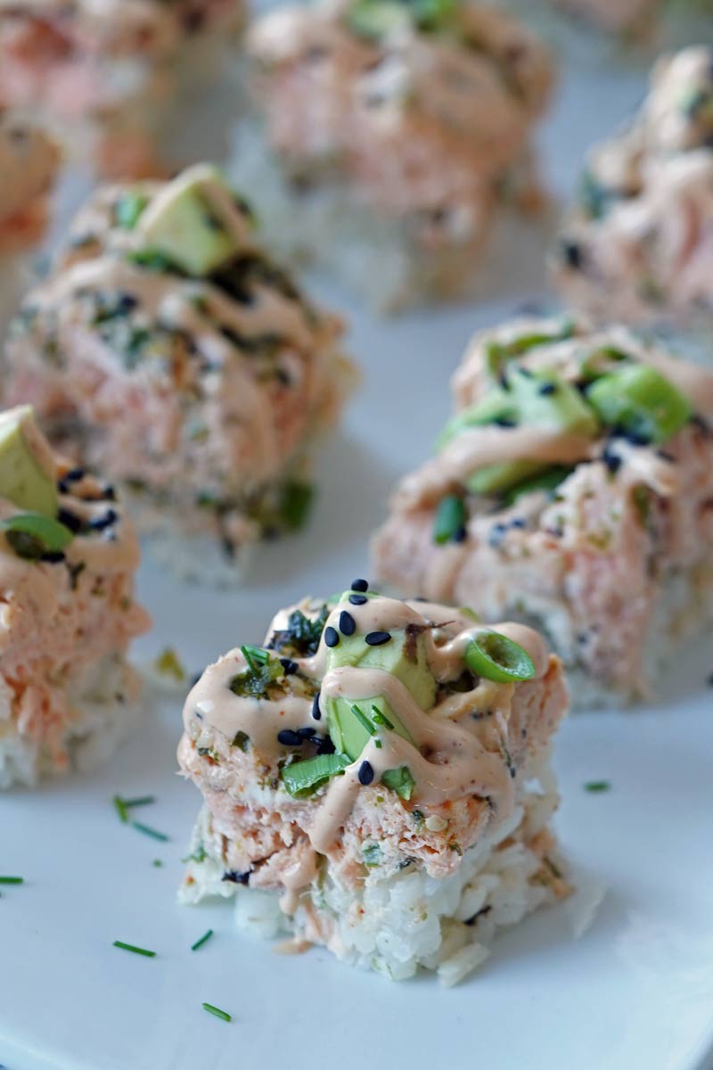 Salmon Sushi Bites