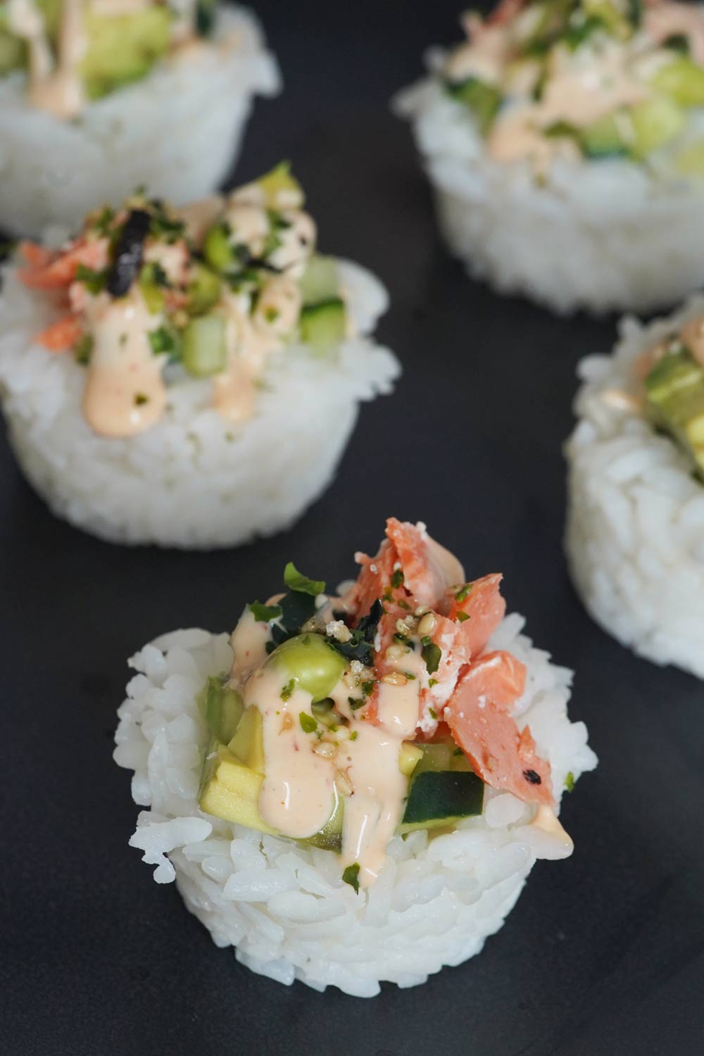 Salmon Sushi Cups