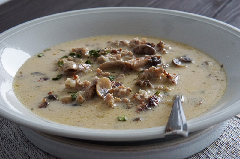 sausage mushroom soup