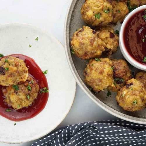 sausage and stuffing meatballs