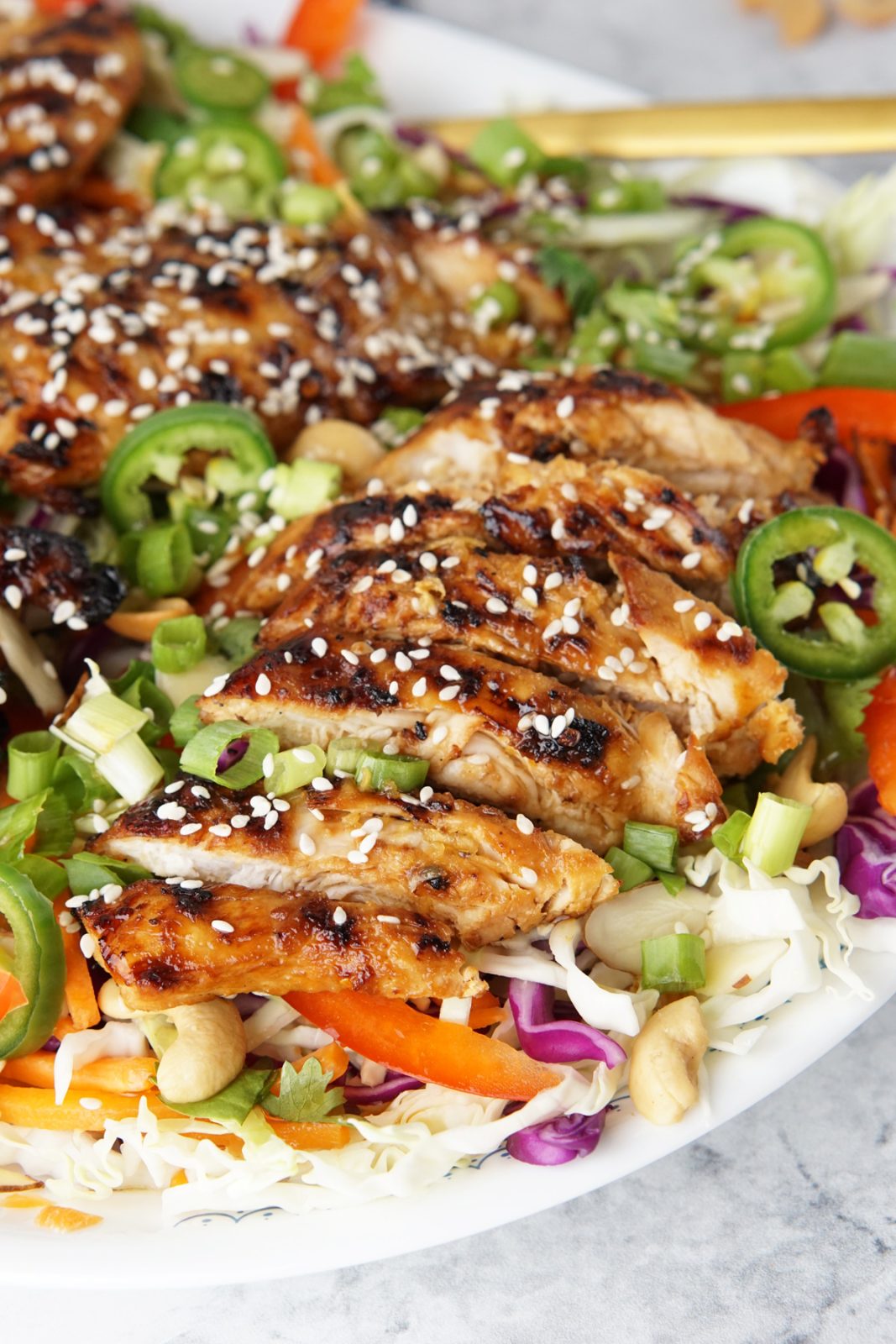 Sesame chicken cabbage salad