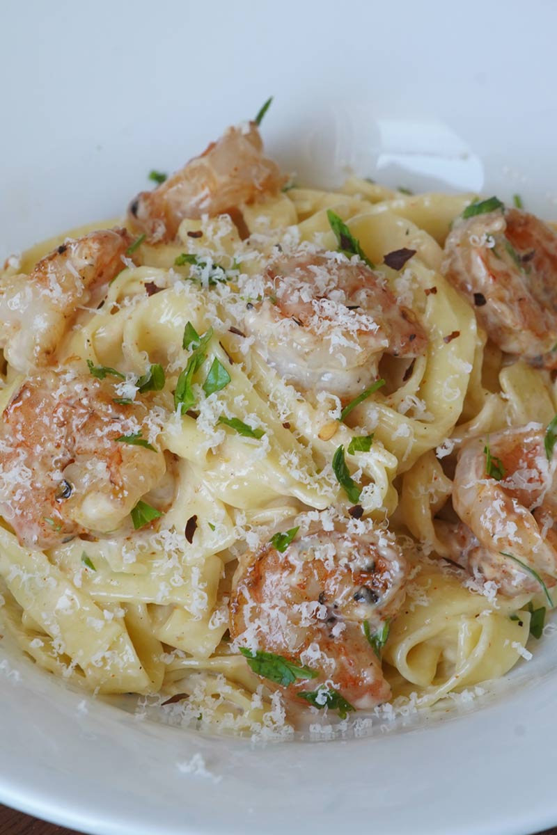 shrimp fettuccine alfredo