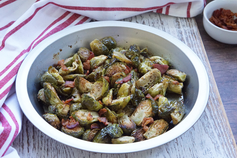 Smoked brussels sprouts in a tin