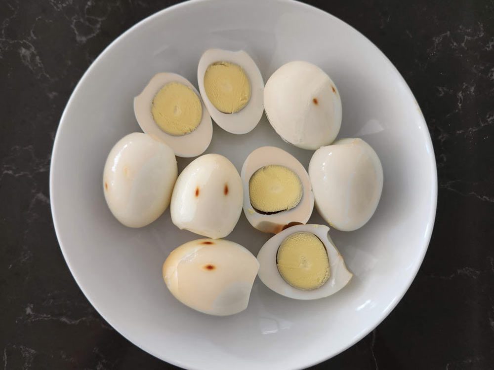 smoked eggs