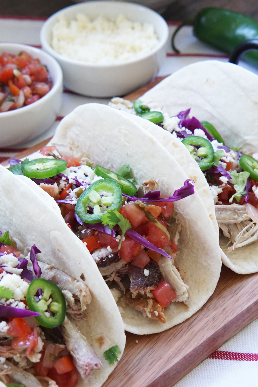 Smoked pulled pork tacos