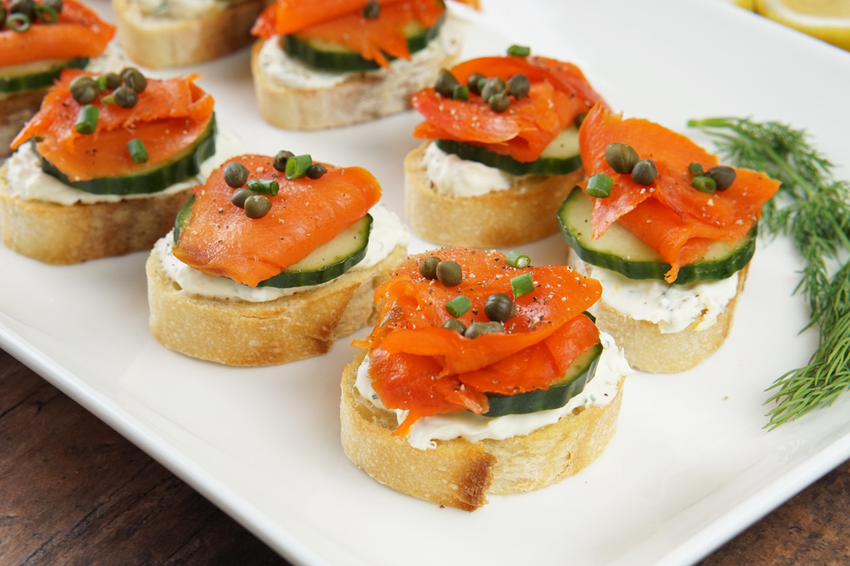 smoked salmon crostini