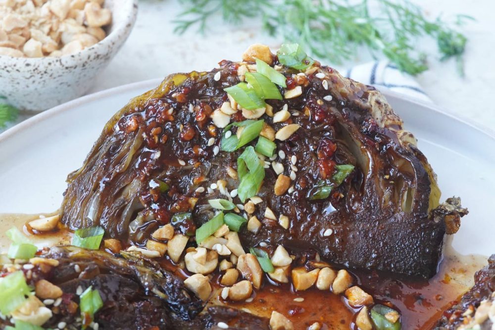 spicy asian cabbage wedges