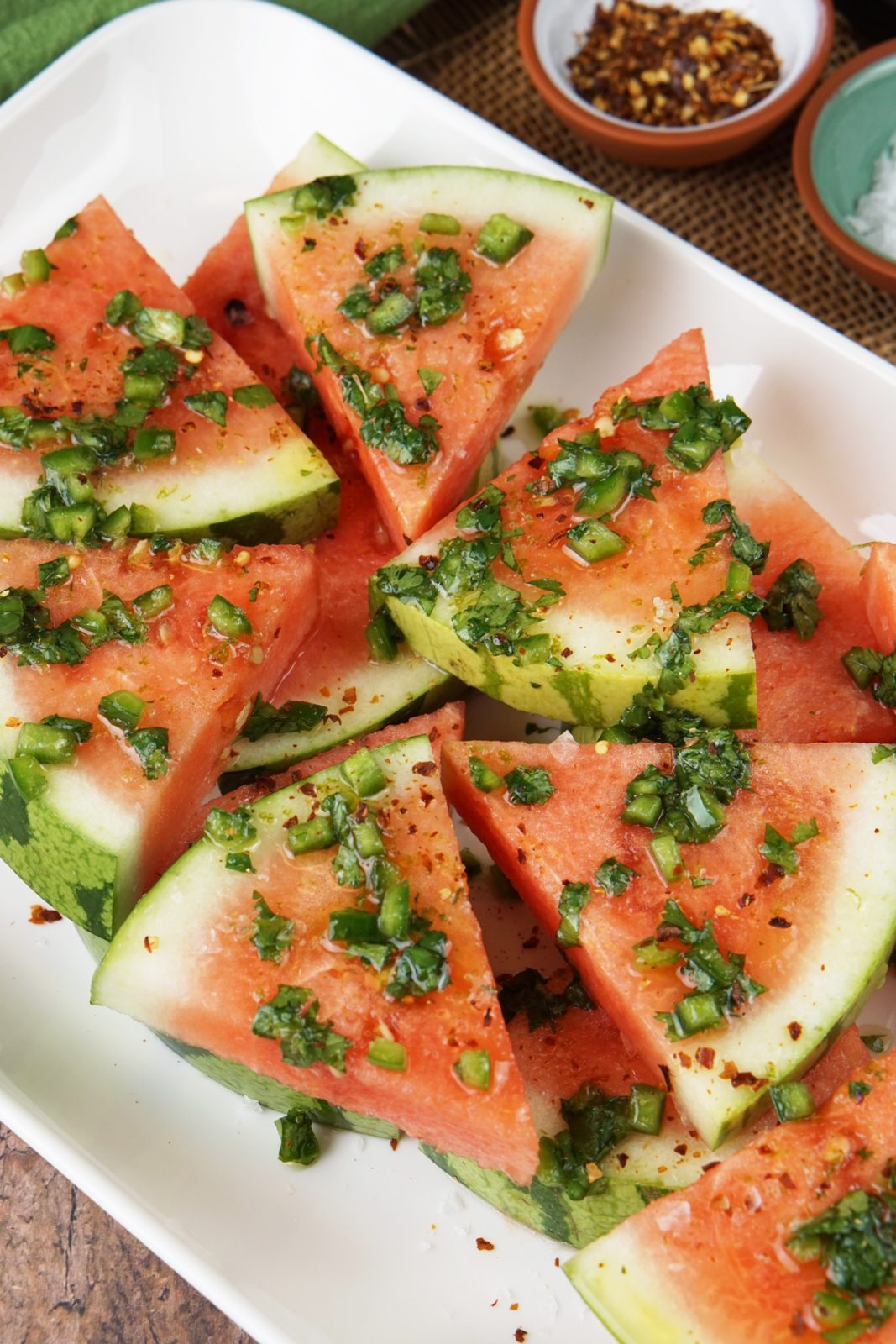 Spicy watermelon salad