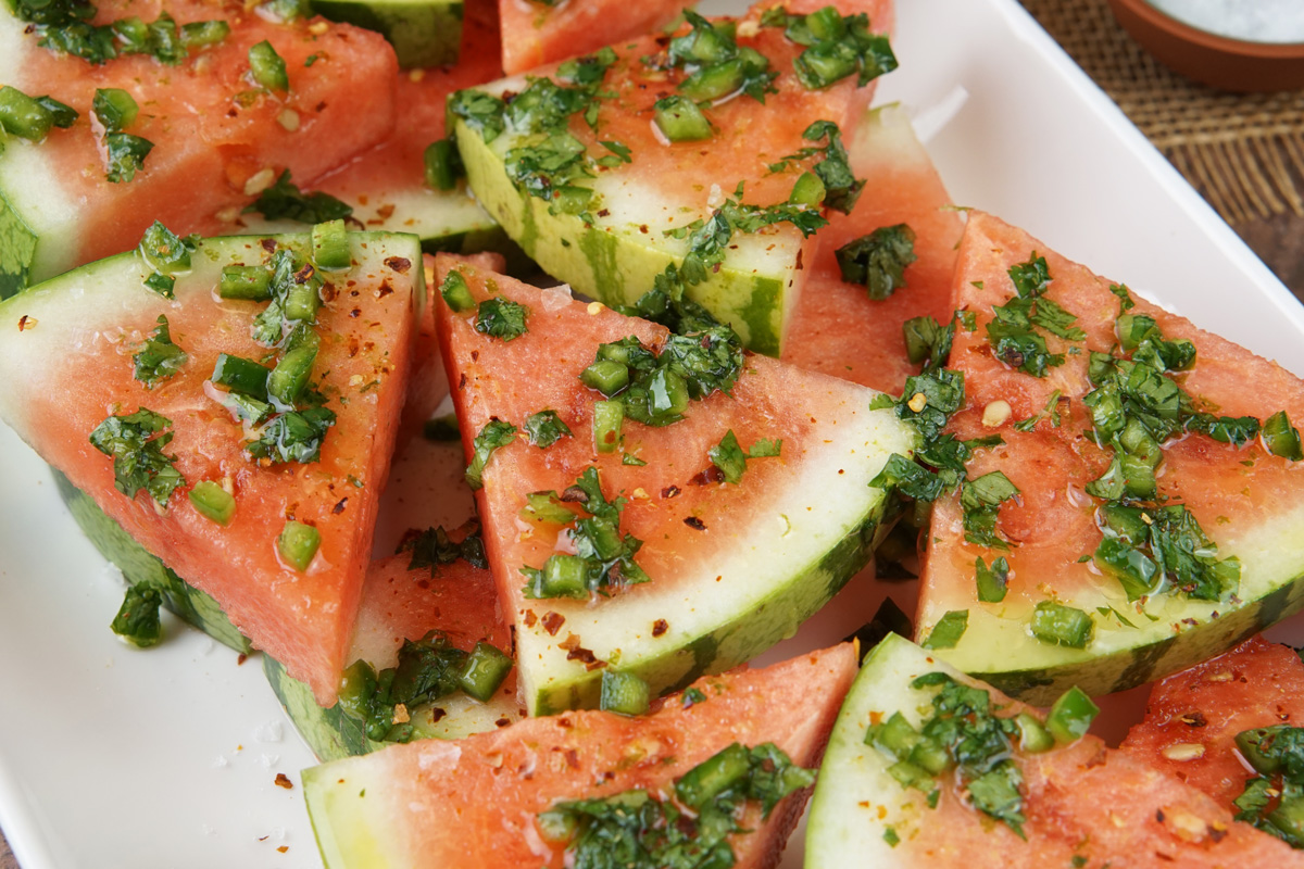 Spicy watermelon salad