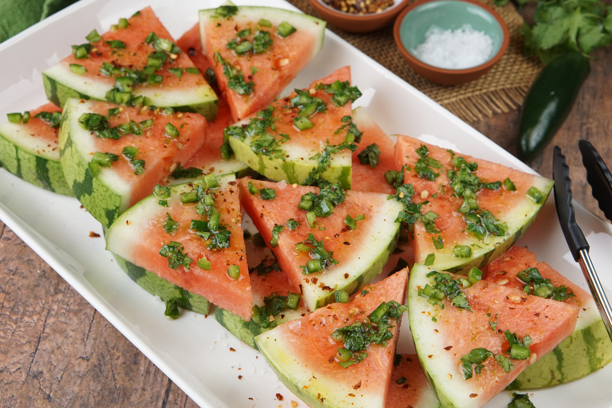 Spicy watermelon salad