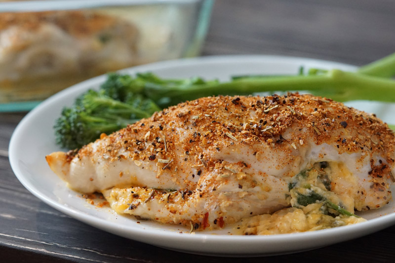 Spinach stuffed chicken breast