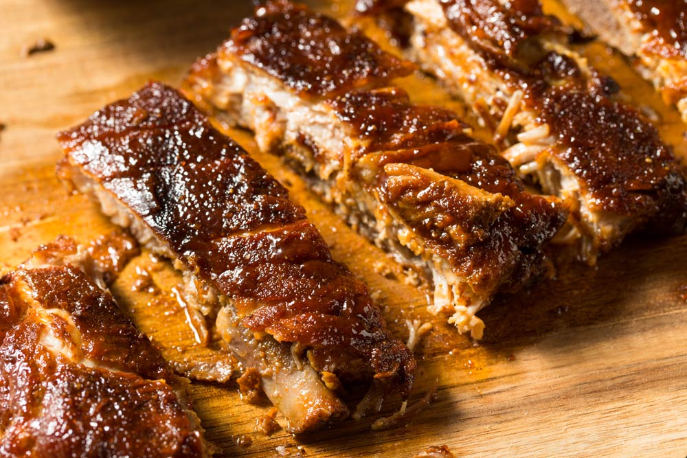 Smoked St. Louis ribs