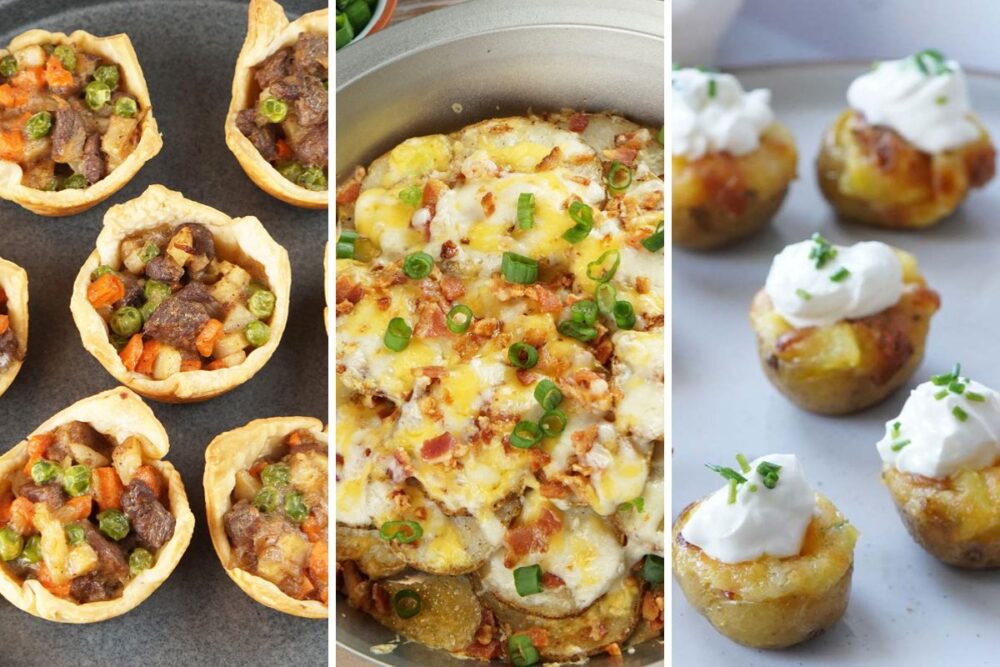 beef and potato pies, potato nachos, and Irish potatoes