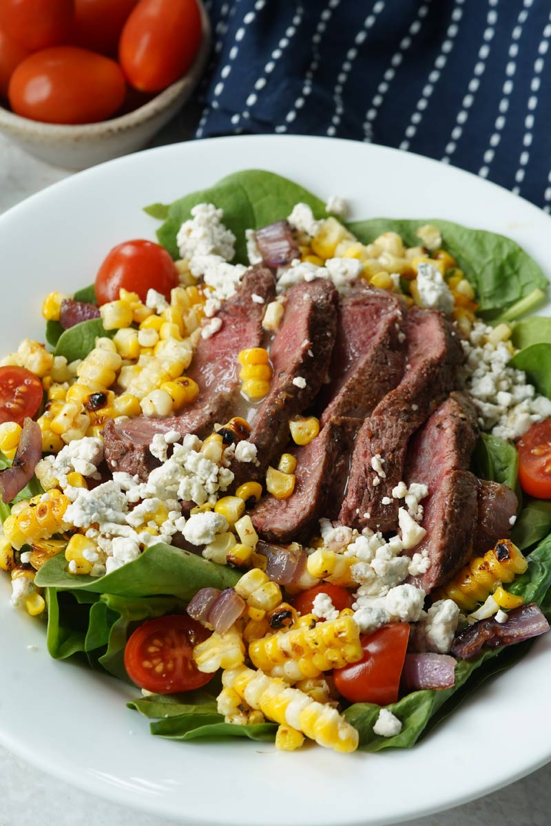 Corn and steak salad