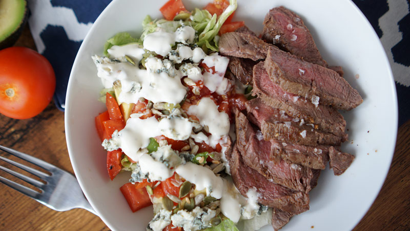 Flank steak salad
