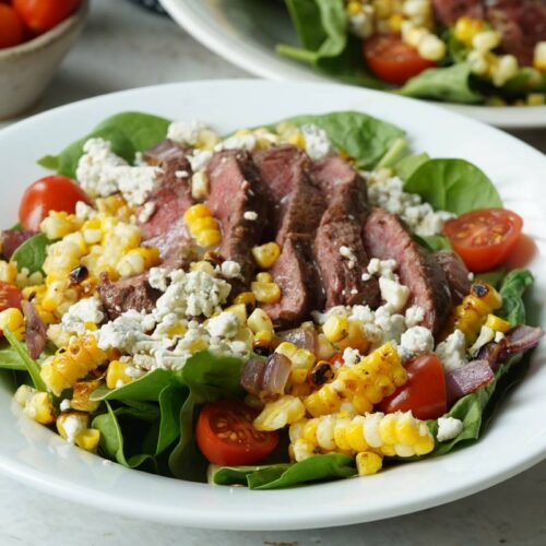 Corn and steak salad