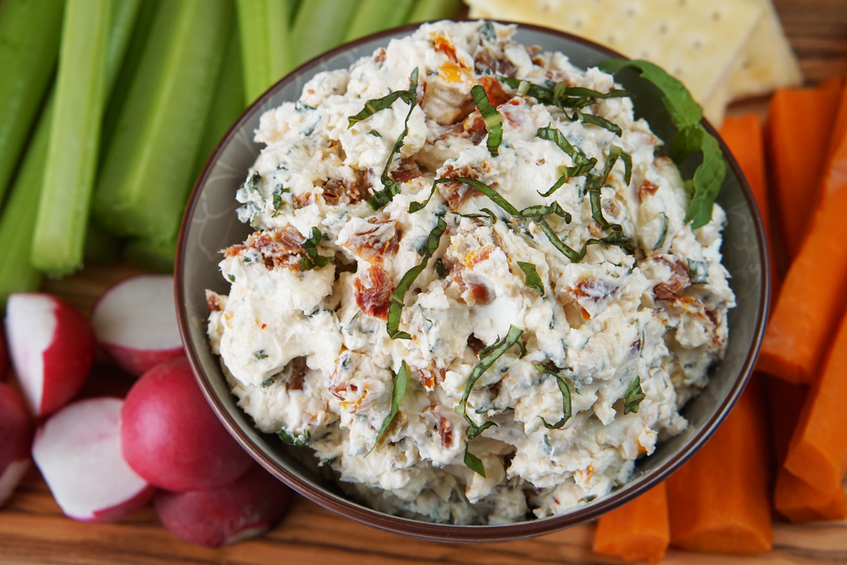 Sun dried tomato and parmesan dip