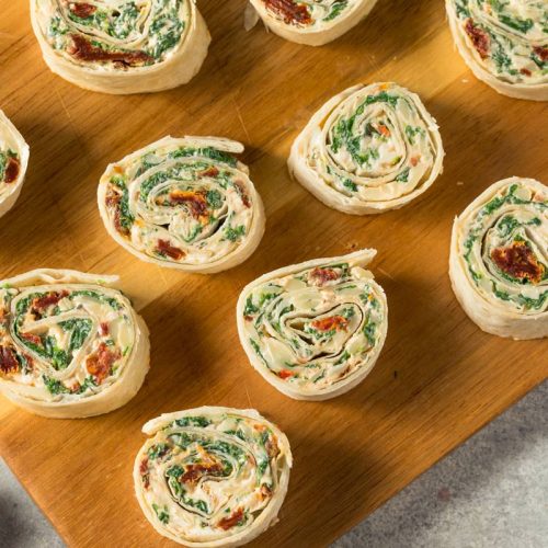 Spinach & Sun Dried Tomato Pinwheels